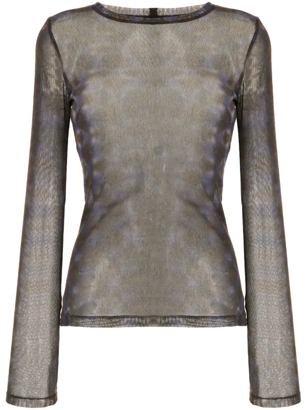 sheer tie dye top