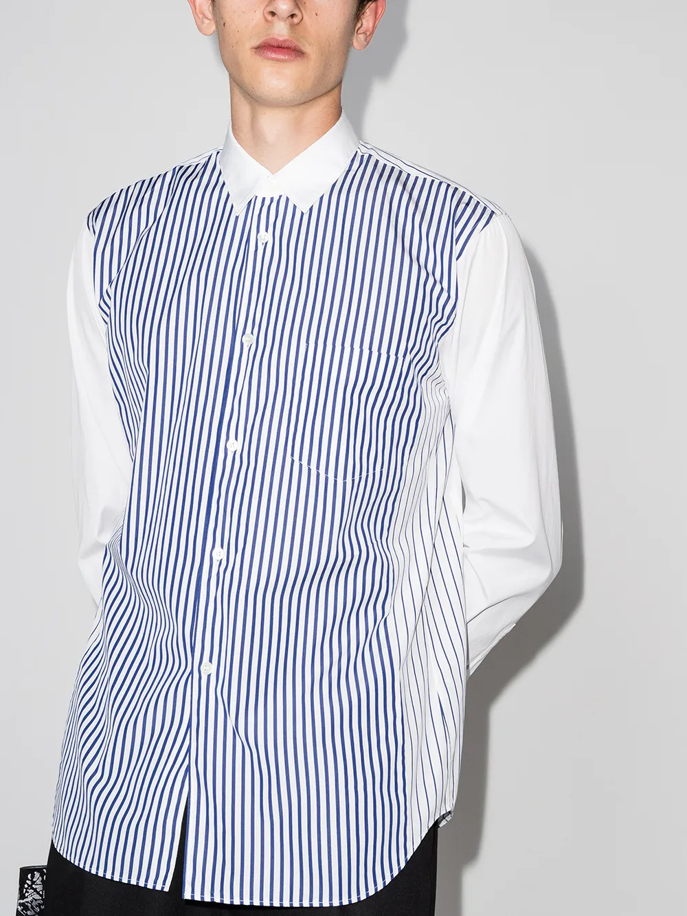 фото Comme des garçons shirt рубашка с контрастными рукавами