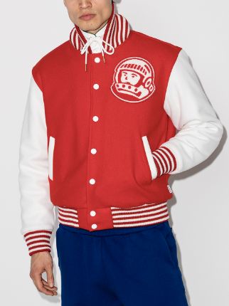 logo-print varsity bomber jacket展示图