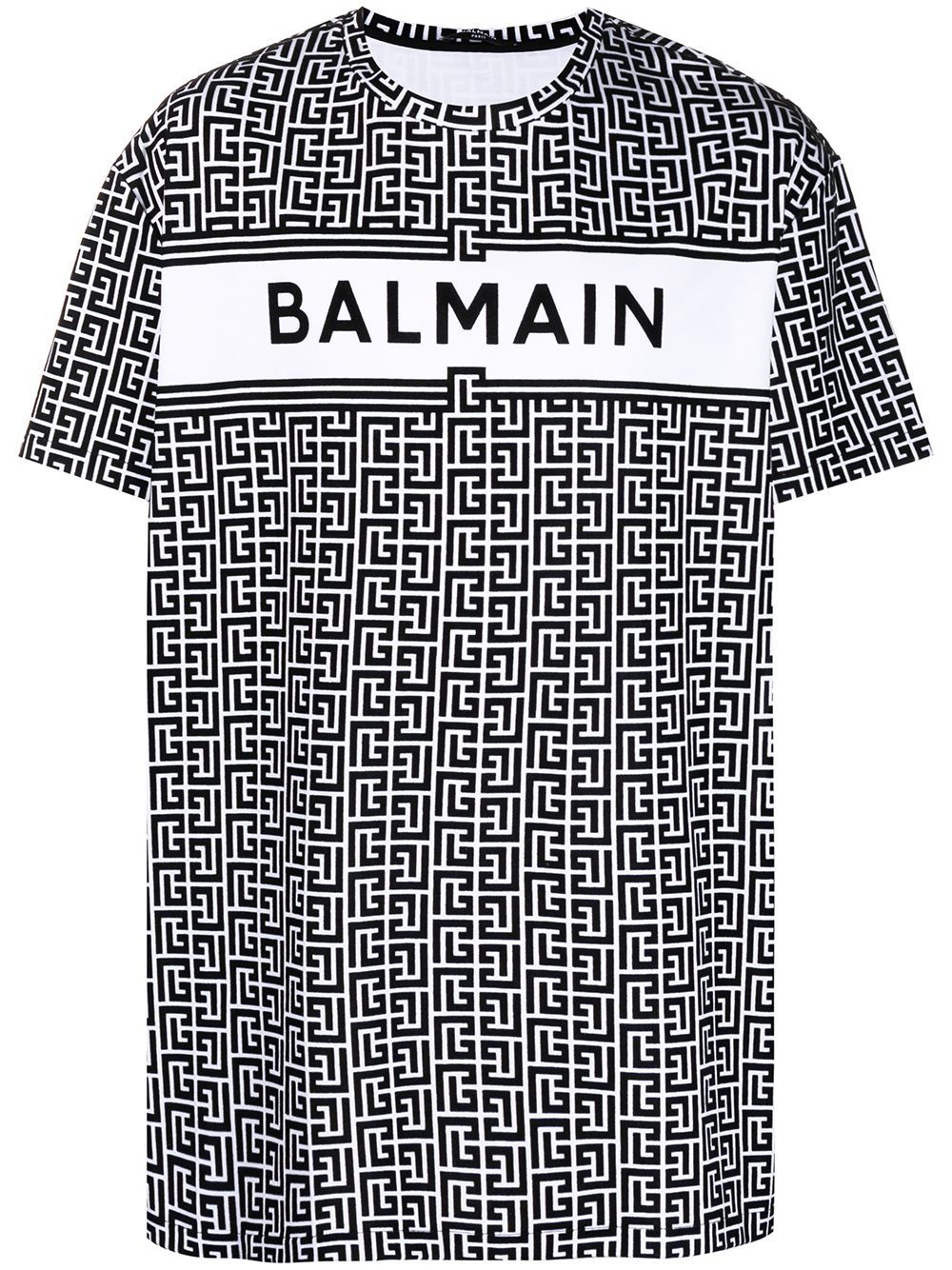 фото Balmain фактурная футболка с монограммой