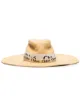Image 1 of Chloé logo-tape straw hat