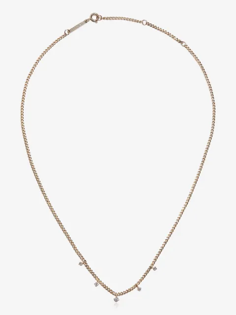 Zoë Chicco 14kt yellow gold XS curb-chain diamond necklace