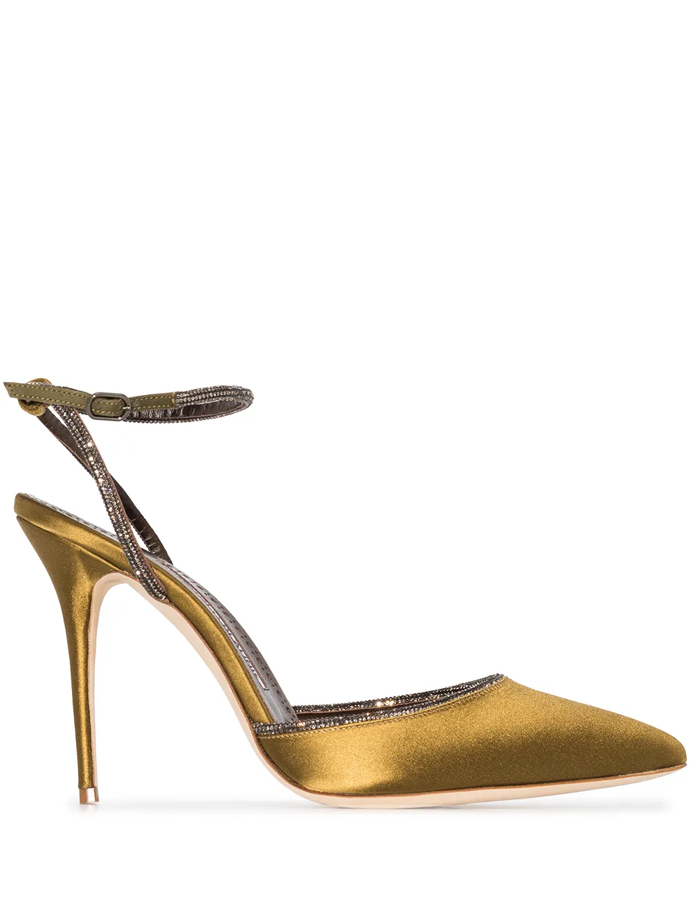 Image 1 of Manolo Blahnik Narcona 105mm satin pumps