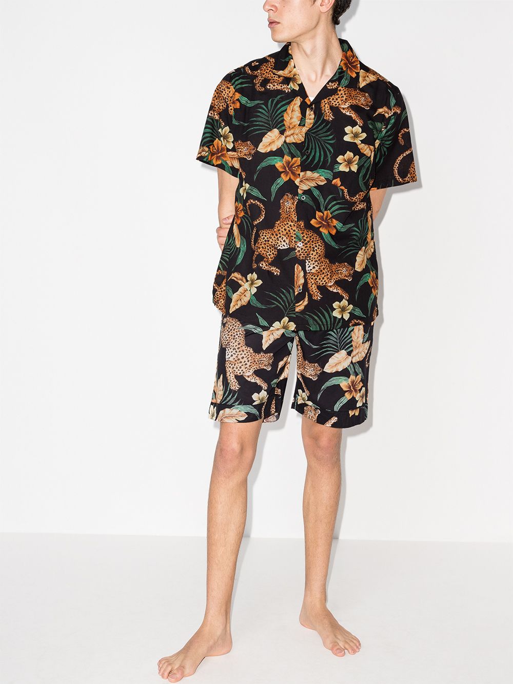 фото Desmond & dempsey jungle print pajama shirt