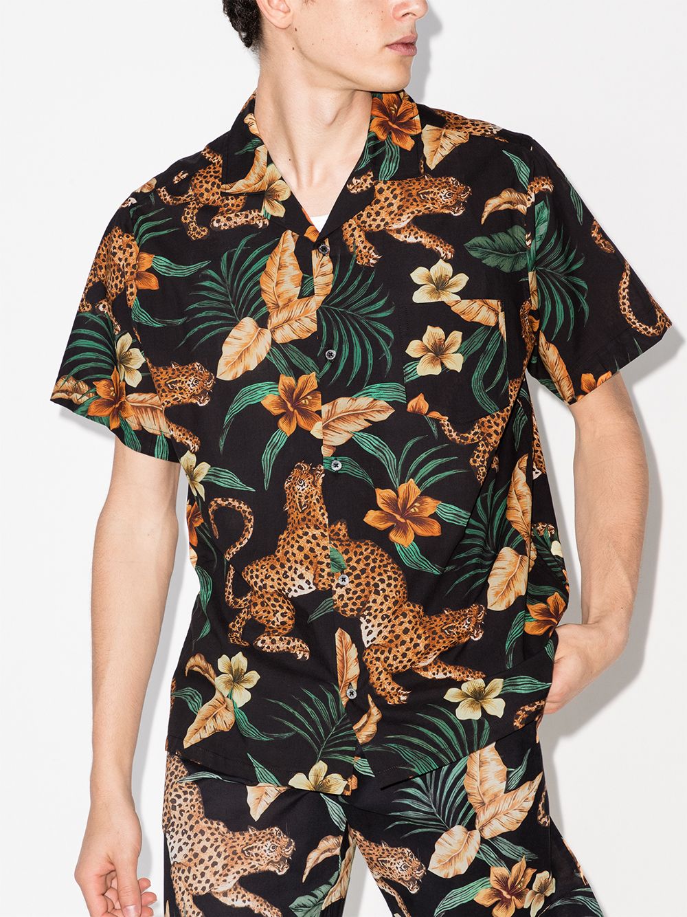 фото Desmond & dempsey jungle print pajama shirt