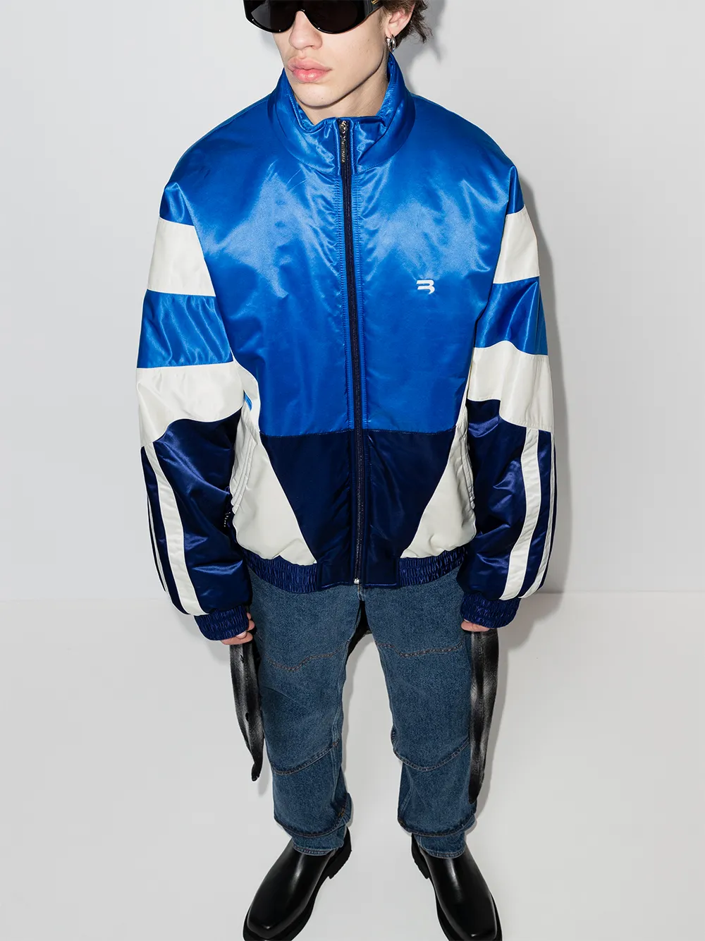 balenciaga track jacket grey