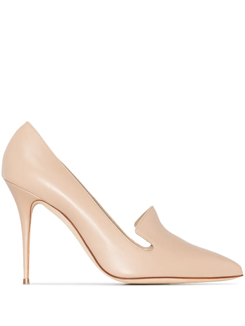 

Manolo Blahnik Maysli 100mm pointed toe pumps - Neutrals