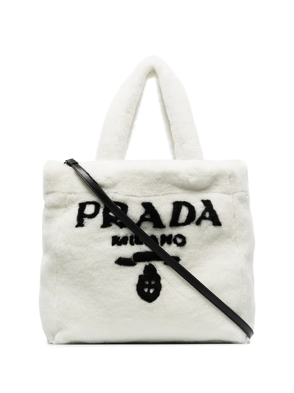 Bild 1 von Prada Shearling-Shopper mit Logo