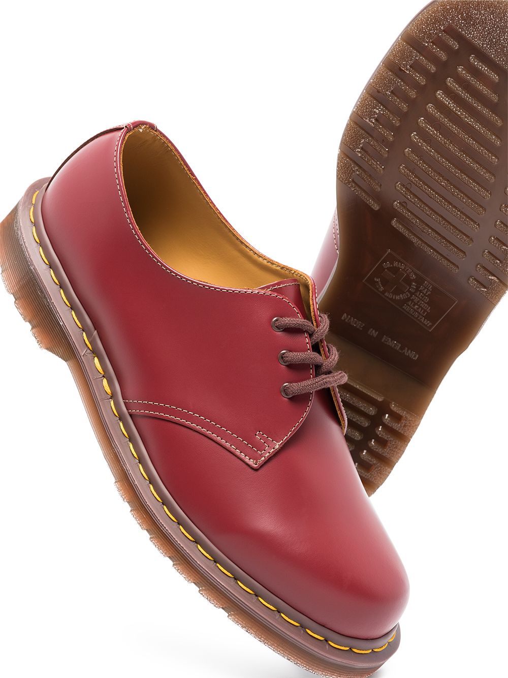 Shop Dr. Martens' 1461 Derby Shoes In Red