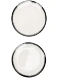 Ann Demeulemeester X Serax shadow-paint porcelain pair of plates - White