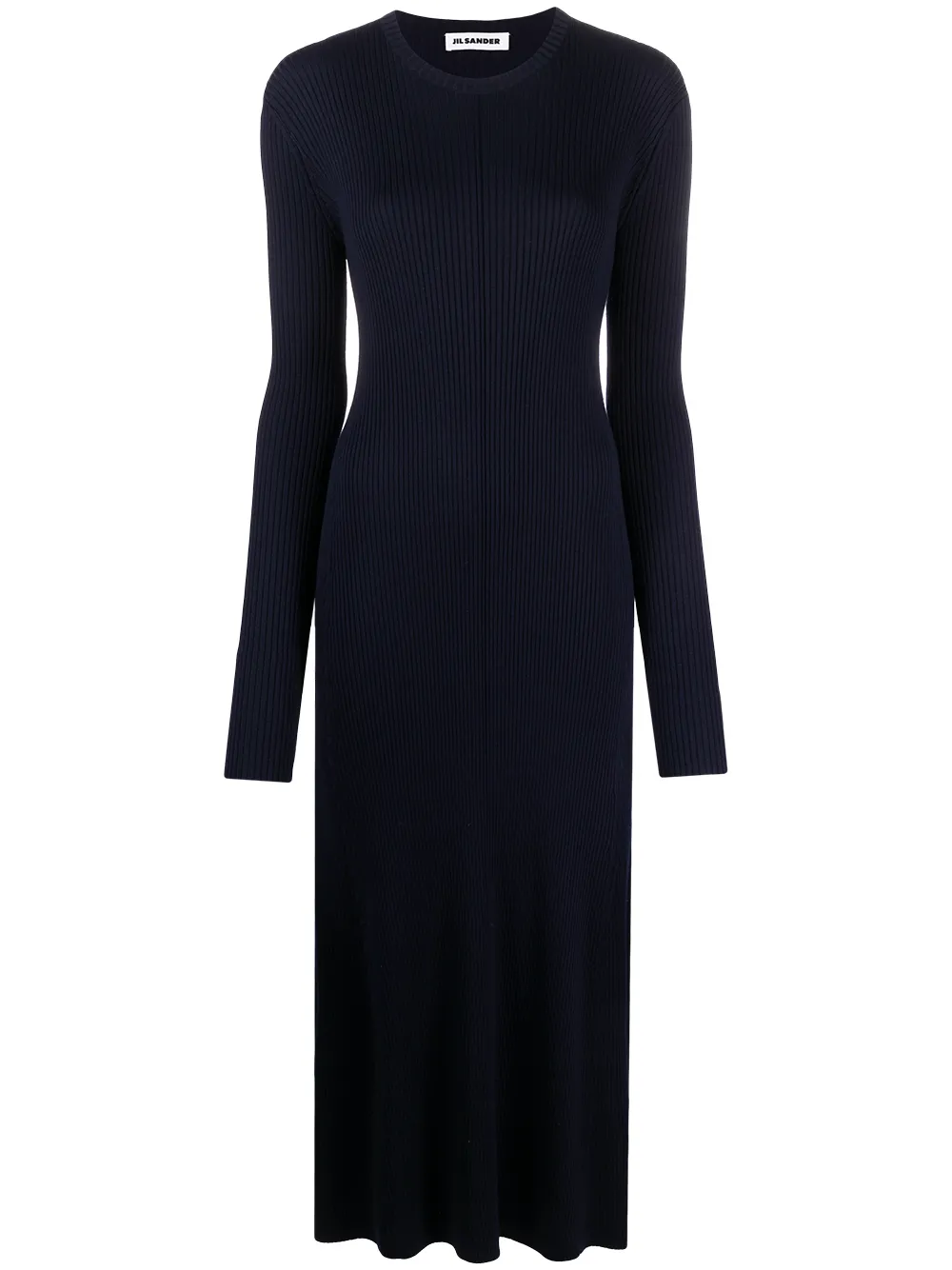 фото Jil sander платье макси в рубчик