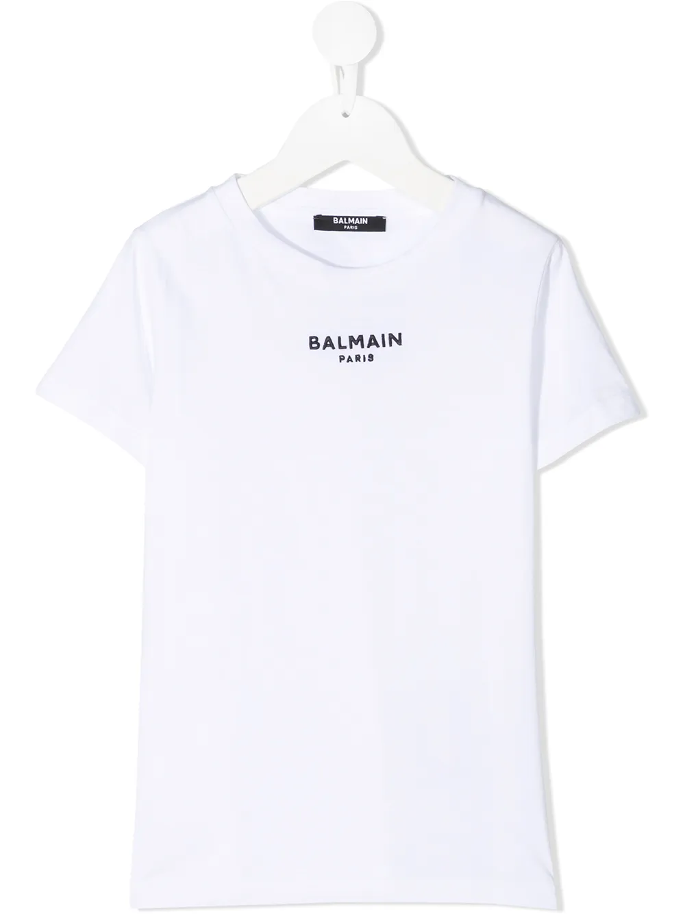 

Balmain Kids playera con logo bordado - Blanco