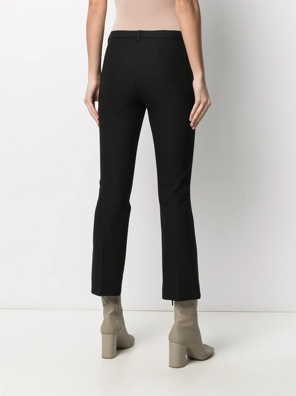 Shop 's Max Mara Cropped Straight-leg Trousers In Black