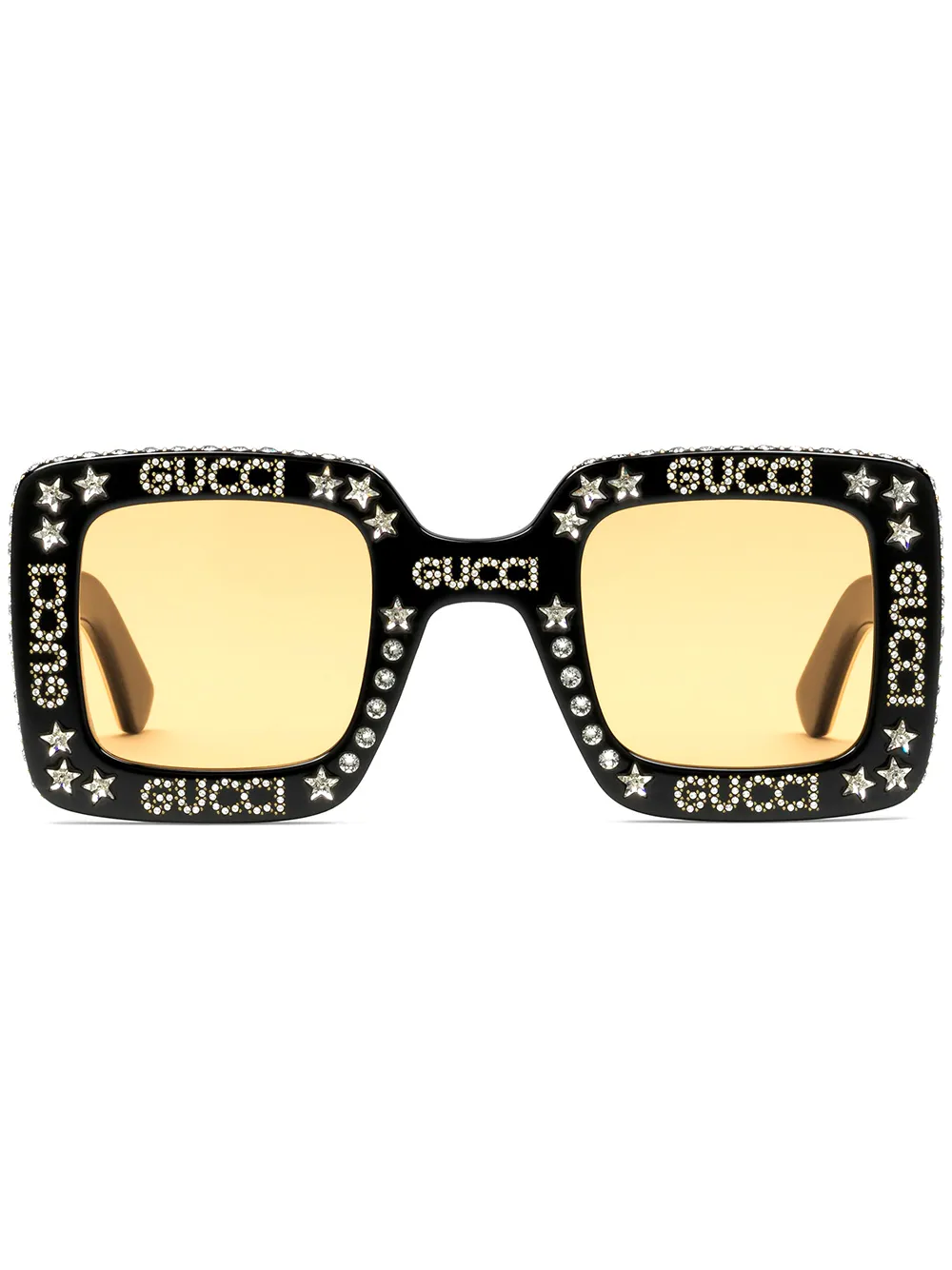 фото Gucci eyewear солнцезащитные очки в квадратной оправе с кристаллами