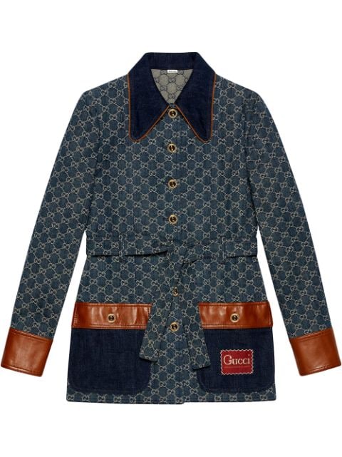 Gucci GG pattern denim jacket