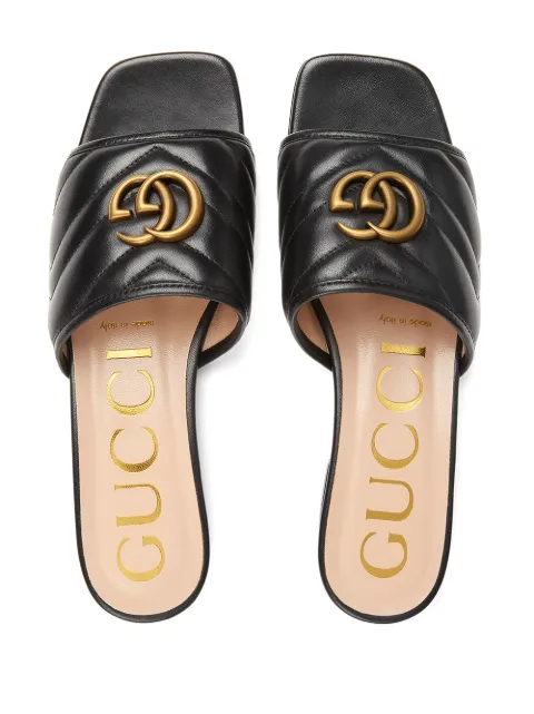 gucci marmont mid heel slide