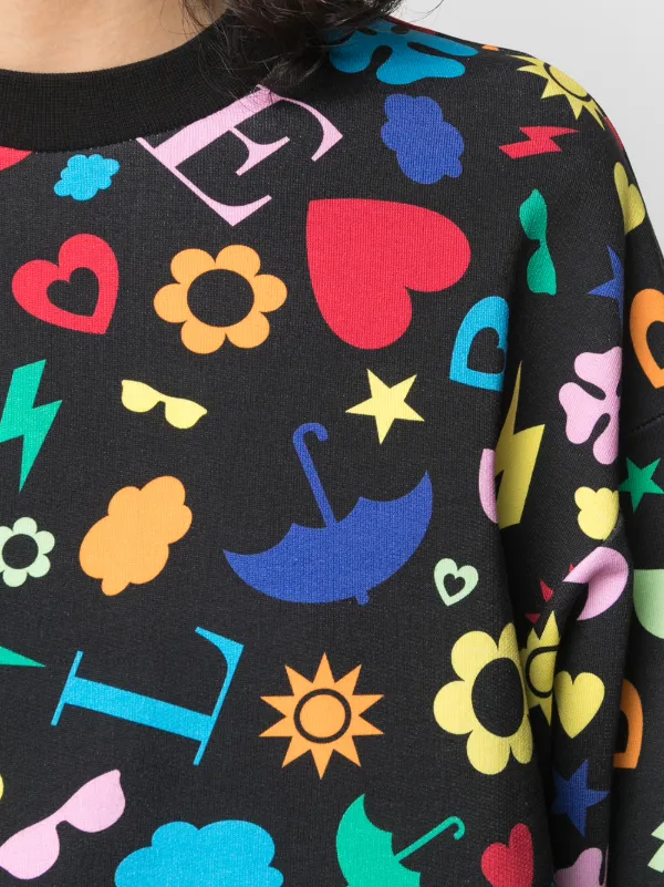 moschino all over print sweatshirt