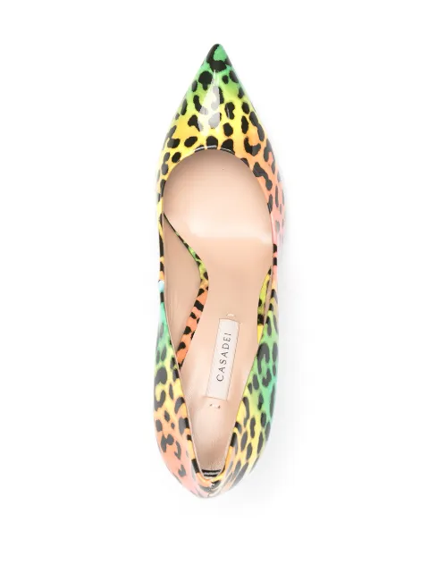 rainbow leopard print heels