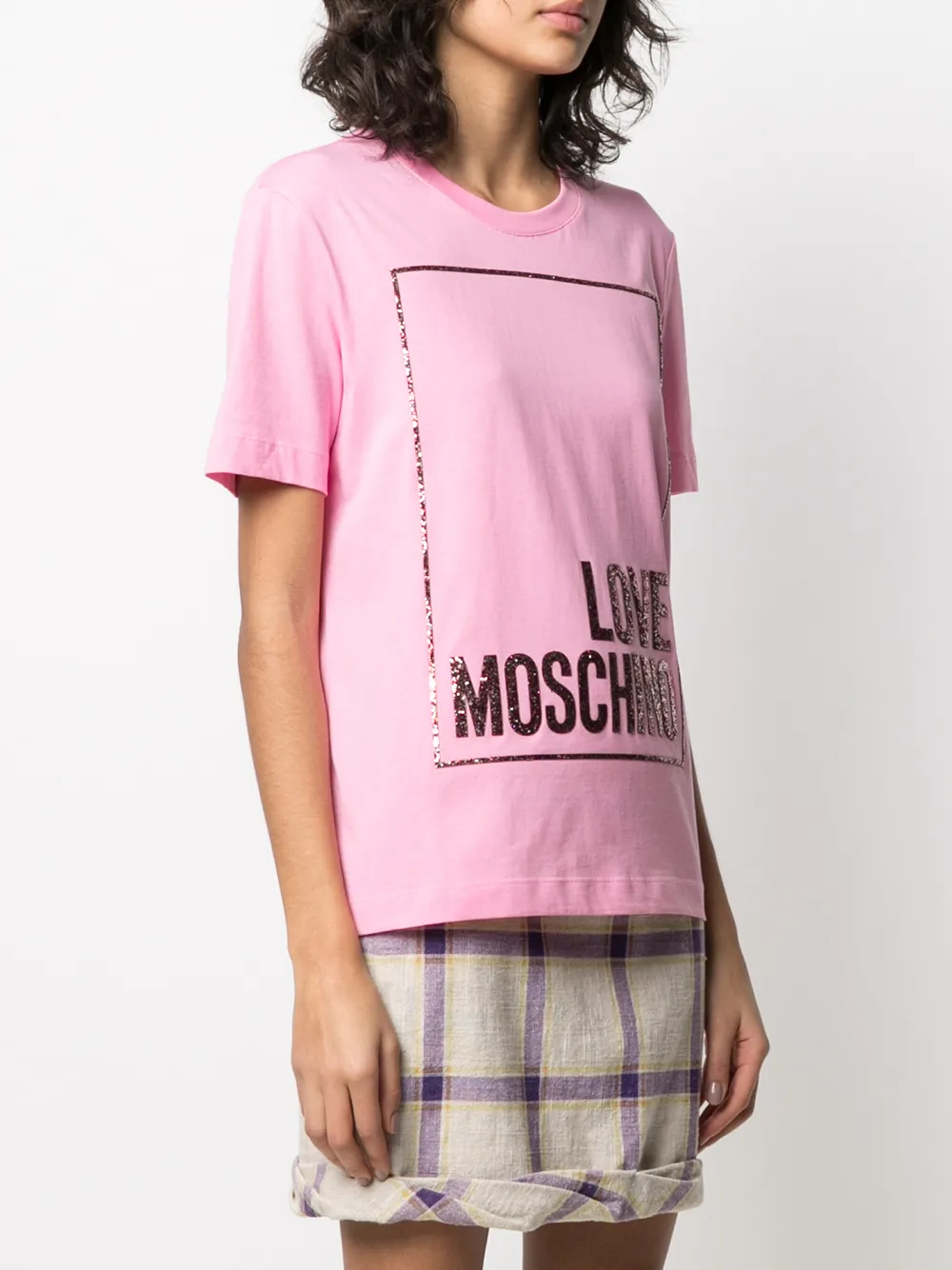 фото Love moschino футболка с логотипом