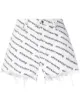 Image 1 of Alexander Wang logo print denim shorts