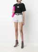 Image 2 of Alexander Wang logo print denim shorts