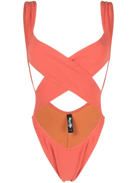 Reina Olga Exotica criss-cross swimsuit
