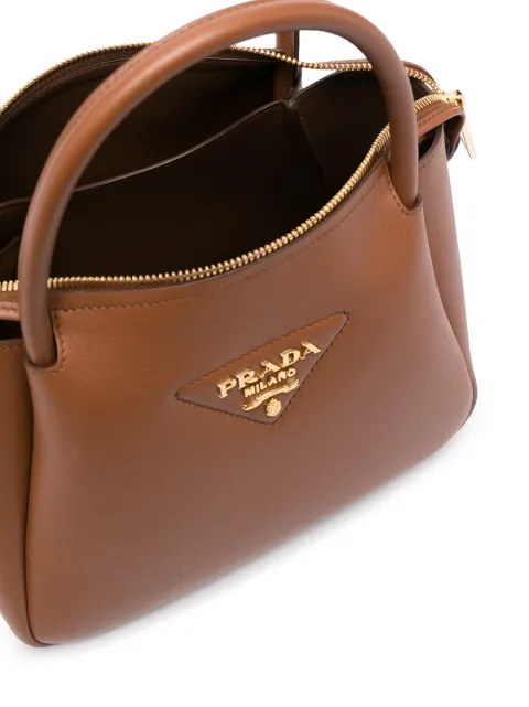 prada triangle logo mini pouch bag