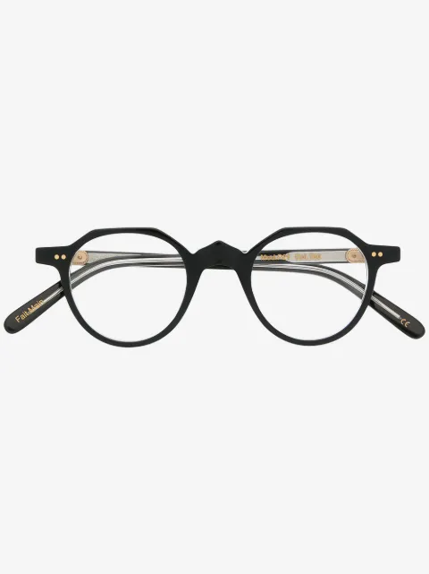 Lesca Lunetier retro frame glasses