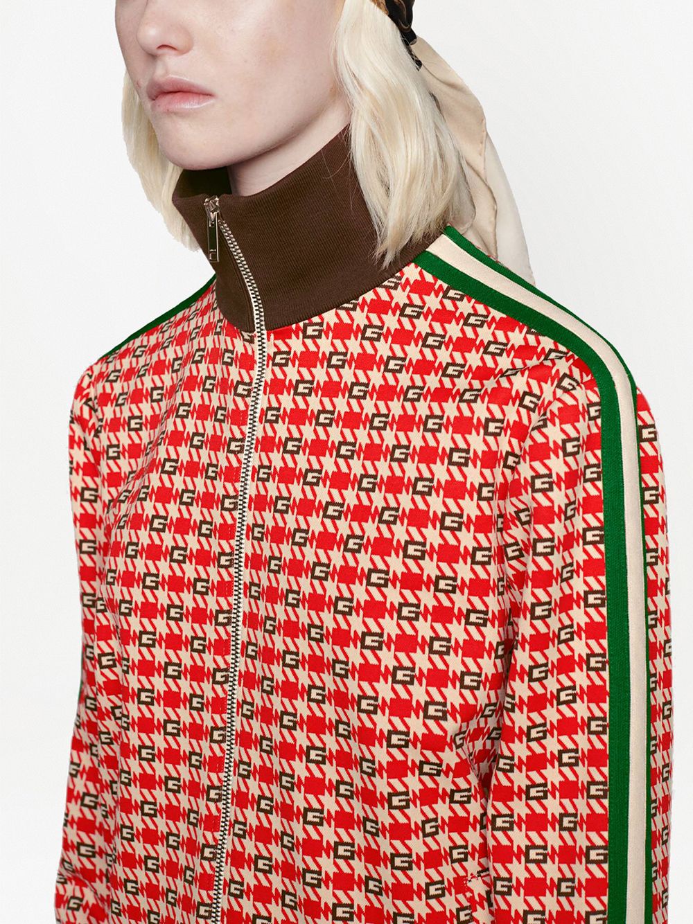 фото Gucci жаккардовая куртка с геометричным узором