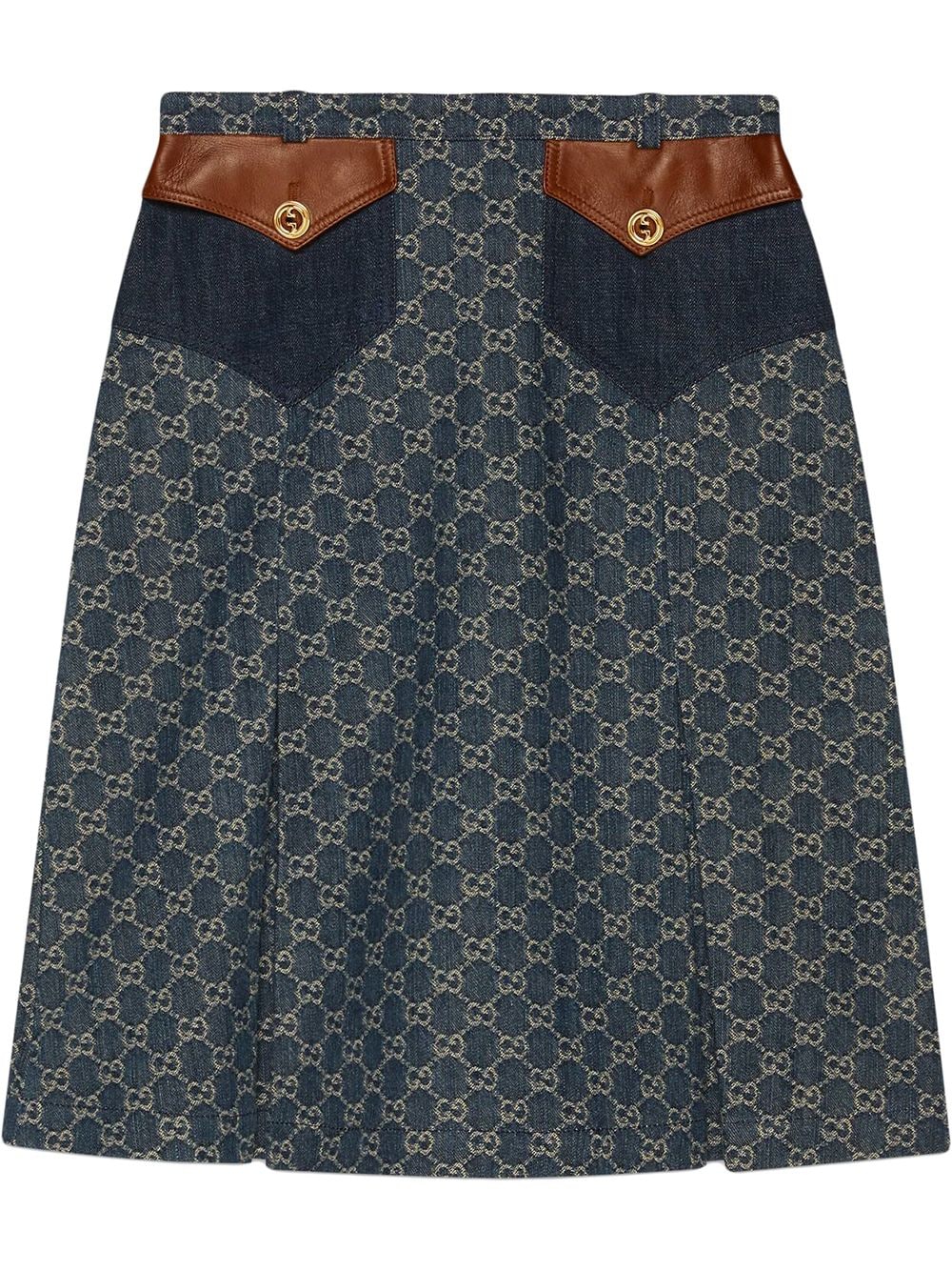 Gucci eco-washed organic denim skirt