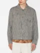 Image 2 of YMC blurred striped buttoned jacket