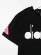 Diadora Junior logo print panelled cropped T-shirt