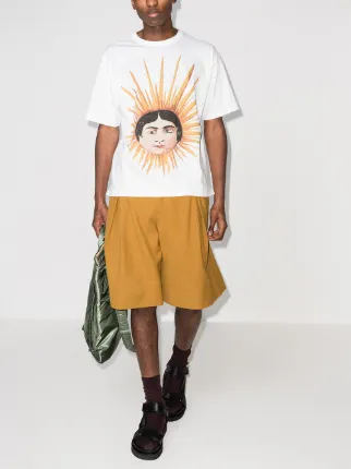 Sun Head print T-shirt展示图