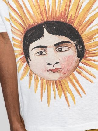 Sun Head print T-shirt展示图