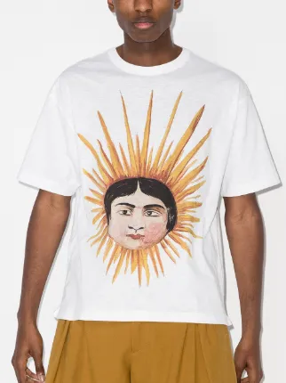 Sun Head print T-shirt展示图