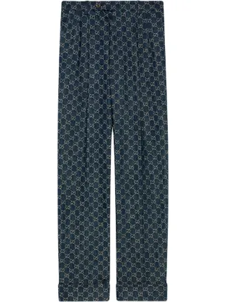 Gucci GG pattern tailored-cut jeans 