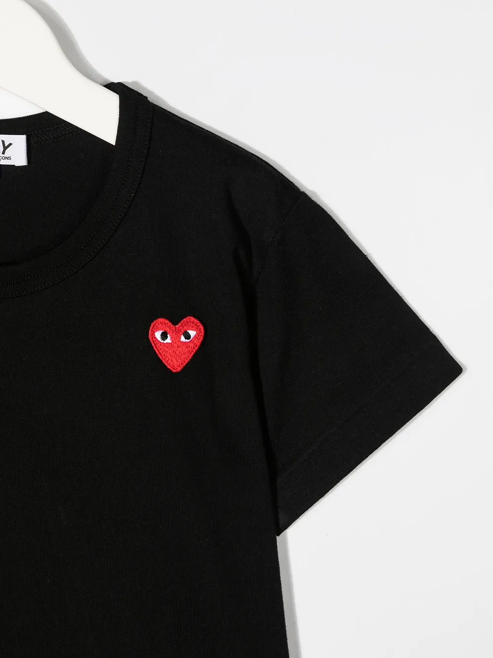 фото Comme des garçons play kids футболка с нашивкой-логотипом