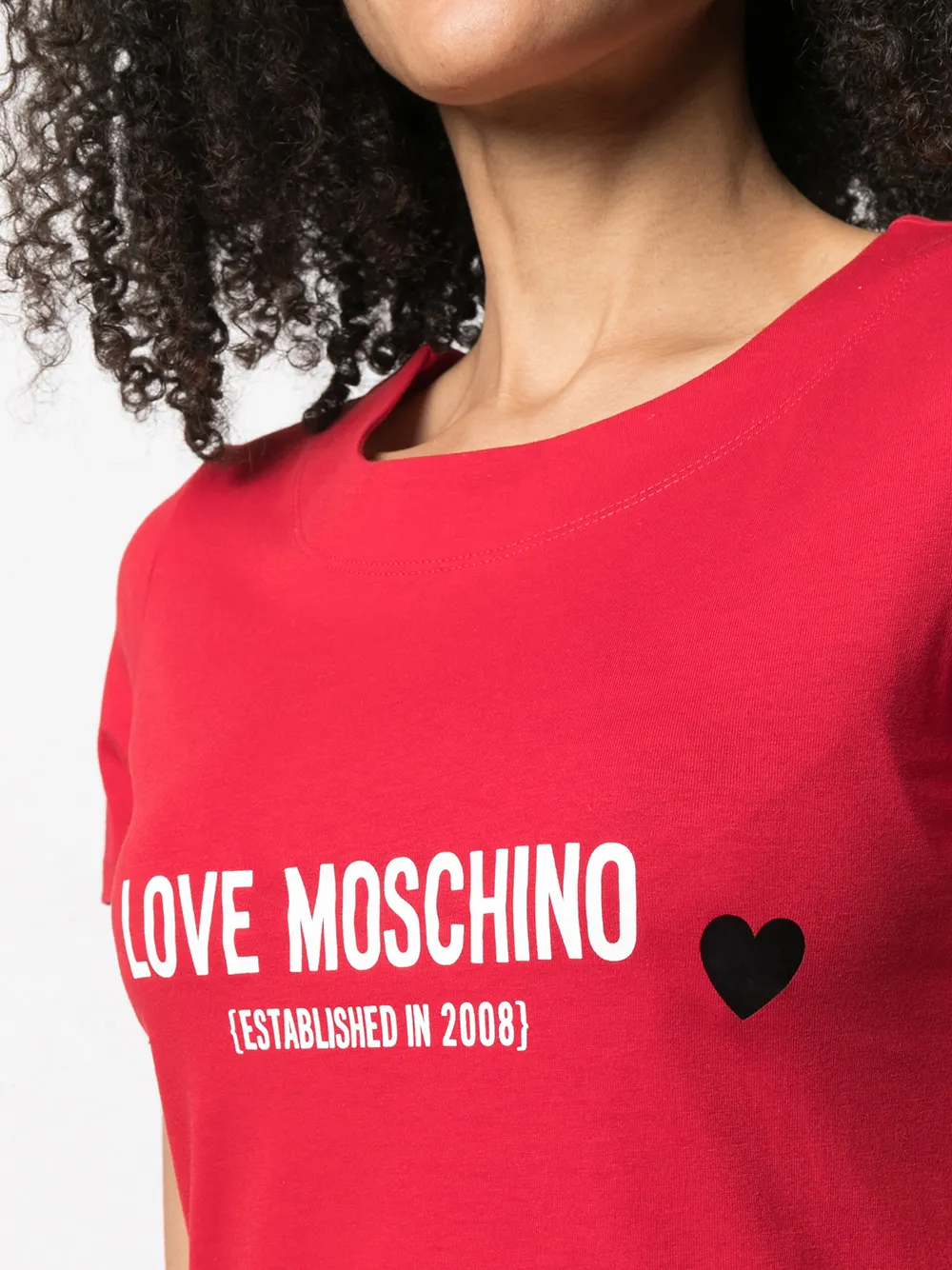 фото Love moschino платье-футболка с логотипом