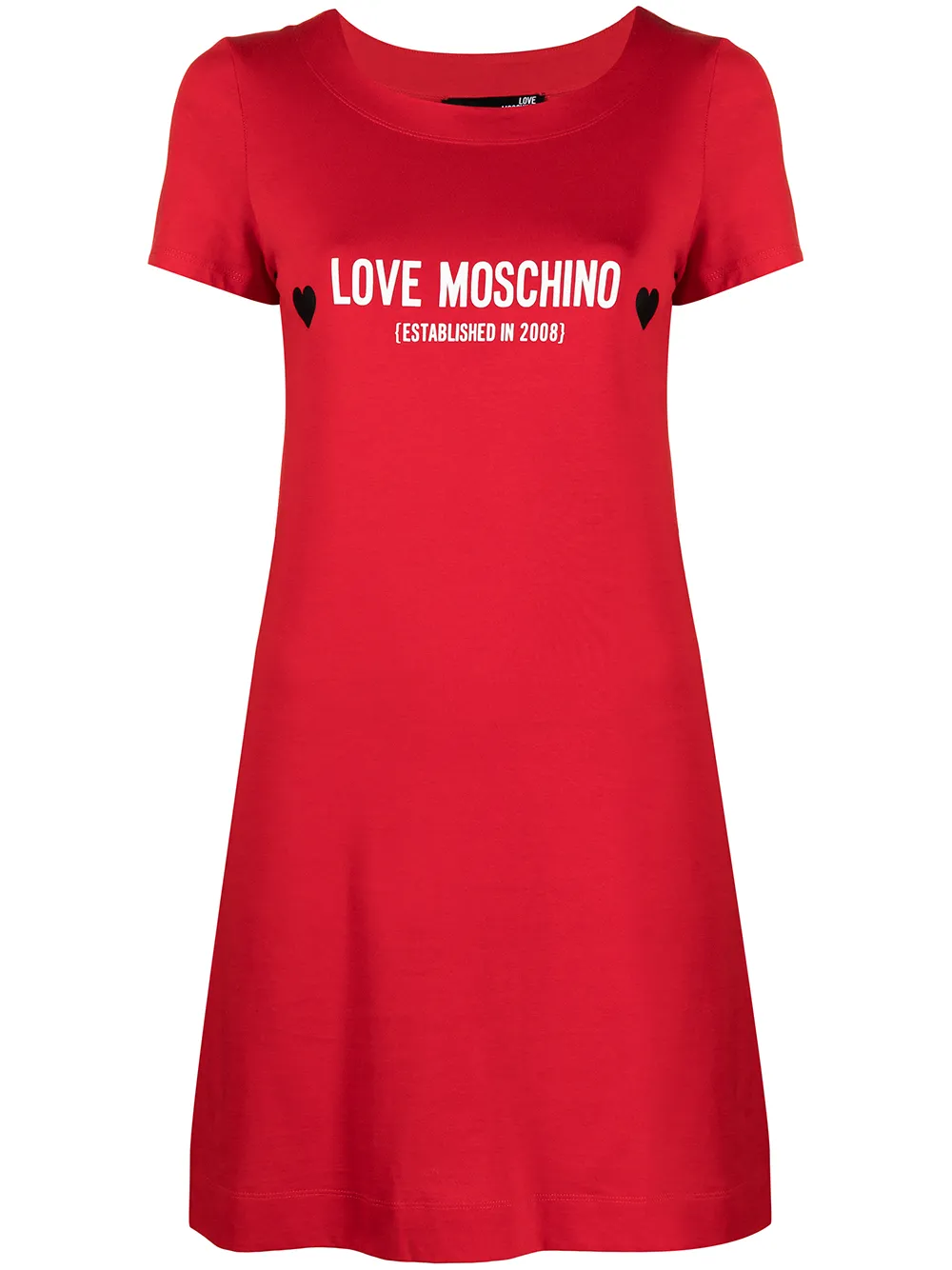 фото Love moschino платье-футболка с логотипом