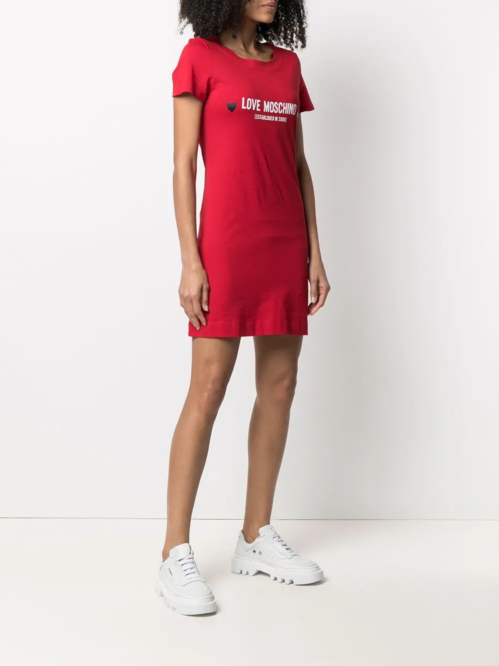 фото Love moschino платье-футболка с логотипом