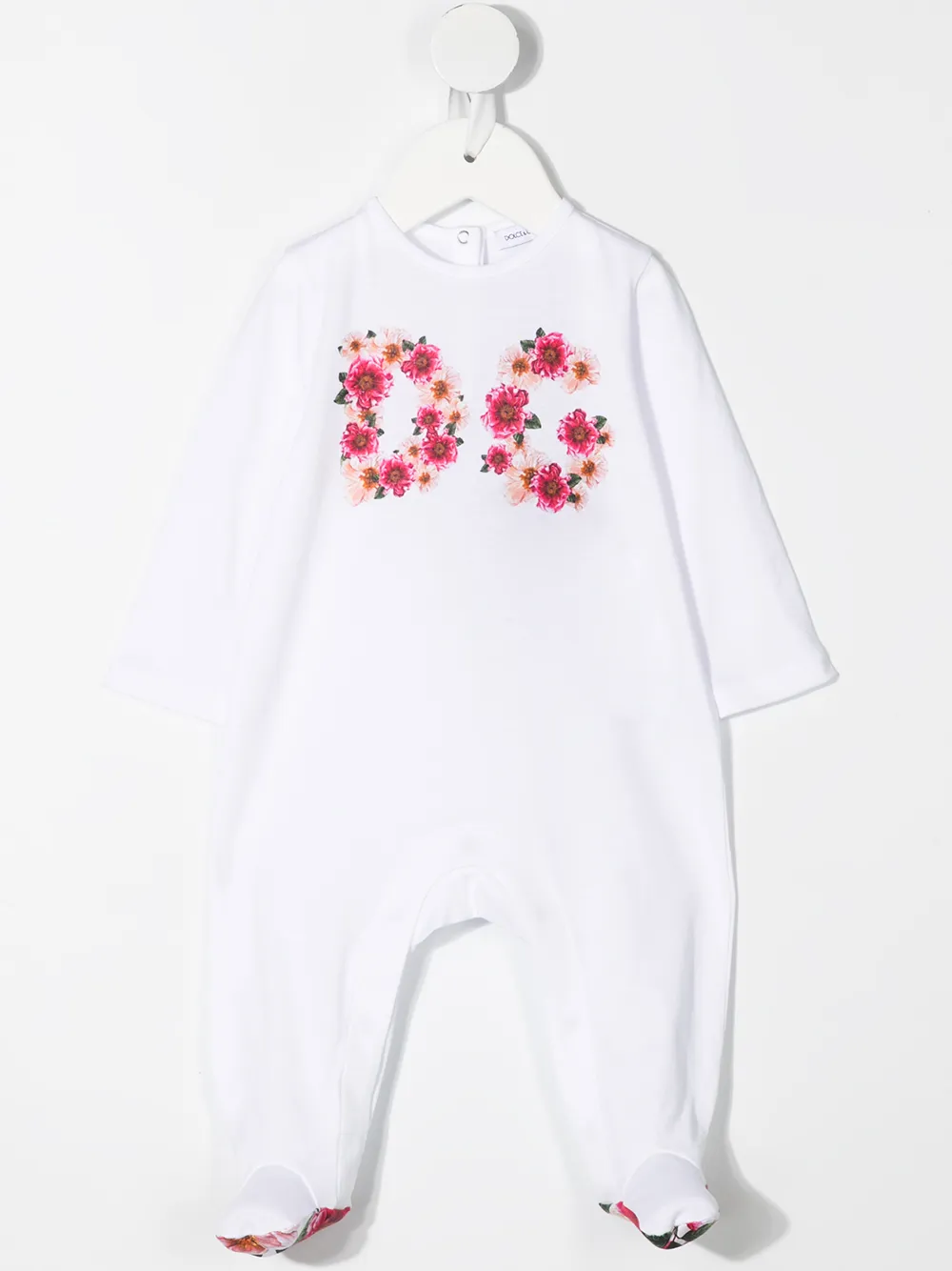 الصورة 2 من Dolce & Gabbana Kids طقم بيجامة بزهور وشعار الماركة