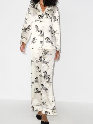 Farfetch Kleidung Outfit Sets Embroidered-collar cotton pajamas set 