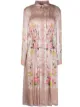 Image 1 of Alberta Ferretti floral-print plissé dress