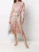 Image 2 of Alberta Ferretti floral-print plissé dress