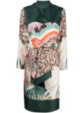 Ferragamo mixed-print silk shirt - Green