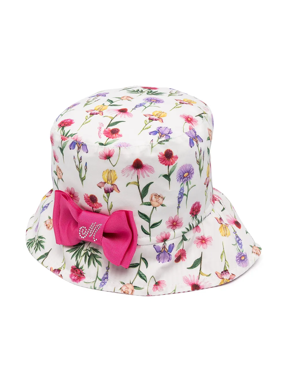 

Monnalisa gorro de pescador con estampado floral - Blanco