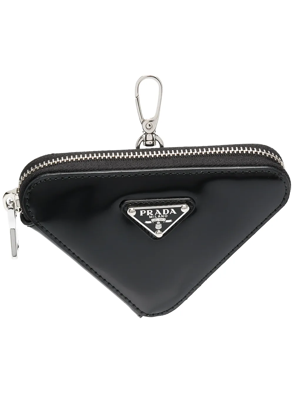 

Prada monedero mini con forma triangular - Negro