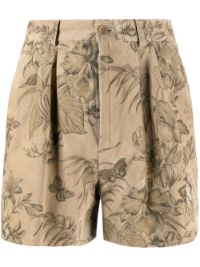 ＜Farfetch＞ ★50%OFF！ETRO レザー ショートパンツ - ニュートラル画像