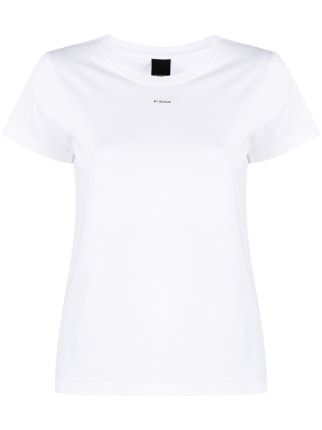 PINKO logo-print Cotton T-Shirt - Farfetch