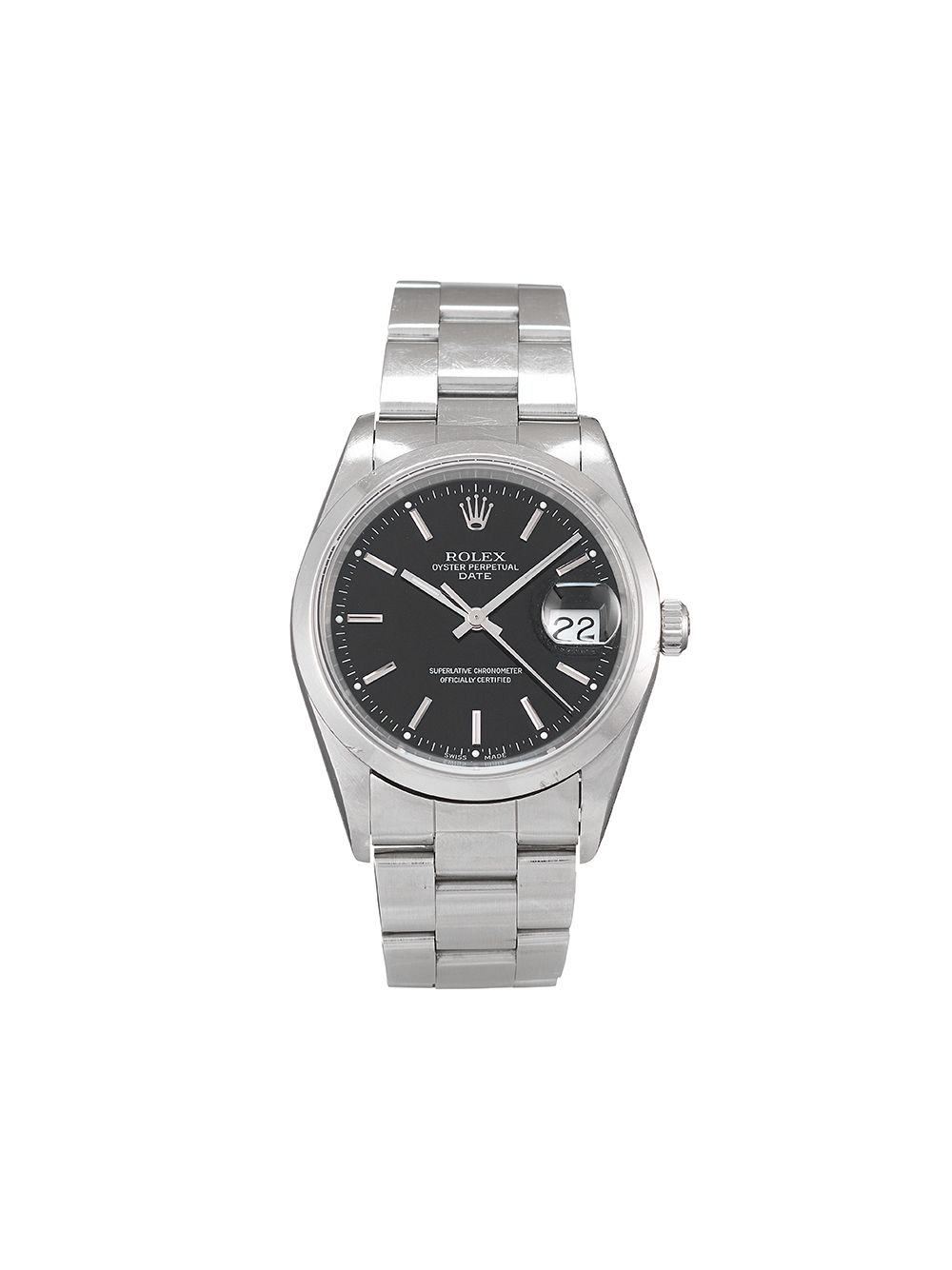 фото Rolex наручные часы oyster perpetual date pre-owned 34 мм 1998-го года